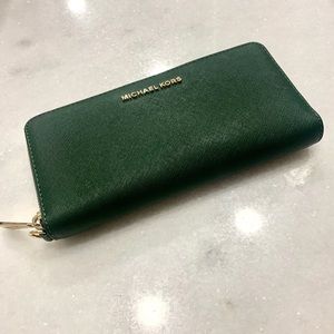 Micheal kors Green Mercer Large Travel Purse